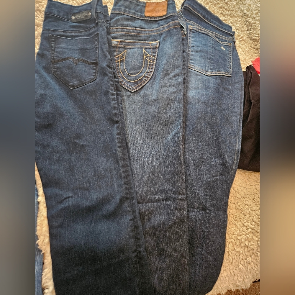 3 Jean Bundle Women's Blue Jeans Sz.28